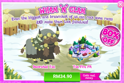 Size: 1026x688 | Tagged: safe, gameloft, yohimbine, yak, g4, my little pony: magic princess, advertisement, costs real money, introduction card, sale