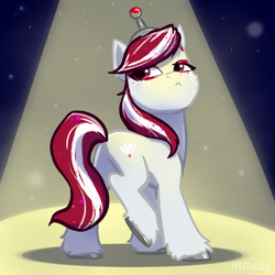 Size: 2048x2048 | Tagged: safe, artist:pfeffaroo, sugar moonlight, earth pony, pony, g5, my little pony: a new generation, anti-mind reading cap, butt, female, high res, mare, plot, solo, spotlight, sugar moonbutt