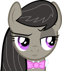 Size: 2284x2625 | Tagged: safe, artist:darkoverlords, octavia melody, earth pony, pony, g4, bowtie, female, high res, raised eyebrow, simple background, transparent background, vector