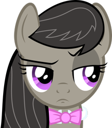 Size: 2284x2625 | Tagged: safe, artist:darkoverlords, octavia melody, earth pony, pony, g4, bowtie, female, high res, raised eyebrow, simple background, solo, transparent background, vector