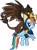 Size: 1973x2663 | Tagged: safe, artist:lightningbolt, derpibooru exclusive, rainbow dash, oc, oc:quill rokbik, griffon, pegasus, pony, 2022 community collab, derpibooru community collaboration, g4, .svg available, beak, carrying, clothes, duo, e621, eared griffon, female, fluffy, flying, happy, hoodie, looking at you, male, mare, open mouth, partially open wings, paws, show accurate, simple background, slit pupils, spread wings, talons, transparent background, vector, wings