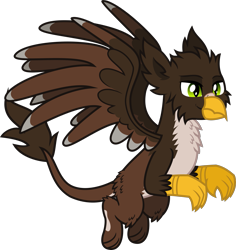 Size: 1837x1946 | Tagged: safe, artist:lightningbolt, derpibooru exclusive, oc, oc only, oc:quill rokbik, griffon, g4, .svg available, beak, eared griffon, fluffy, flying, male, paws, show accurate, simple background, slit pupils, solo, spread wings, svg, talons, transparent background, vector, wings