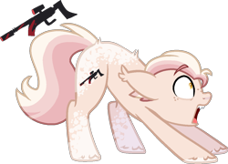 Size: 1172x842 | Tagged: safe, artist:rickysocks, oc, oc only, oc:gallantry, earth pony, pony, base used, behaving like a cat, fangs, gun, hissing, male, simple background, solo, stallion, transparent background, weapon