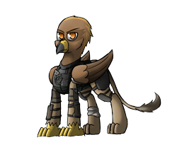 Size: 2400x2000 | Tagged: safe, artist:somber, oc, oc only, oc:gerhard, griffon, armor, clothes, griffon oc, high res, male, shading, simple background, solo, transparent background