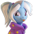 Size: 2079x2160 | Tagged: safe, artist:xppp1n, trixie, pony, unicorn, g4, 3d, alternate hairstyle, babysitter trixie, clothes, cute, diatrixes, eyelashes, female, hairband, high res, hoodie, looking at you, mare, mlem, silly, simple background, smiling, smiling at you, solo, tongue out, transparent background