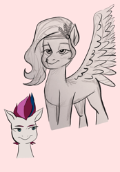 Size: 1640x2360 | Tagged: safe, artist:mooteroil, pipp petals, zipp storm, pegasus, pony, g5, my little pony: a new generation, duo, female, siblings, sisters, sketch