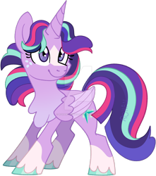 Size: 1280x1450 | Tagged: safe, artist:rohans-ponies, starlight glimmer, twilight sparkle, alicorn, pony, g4, fusion, simple background, solo, transparent background