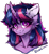 Size: 1240x1358 | Tagged: safe, artist:rico_chan, twilight sparkle, unicorn, anthro, collaboration:too many twilight, g4, bare shoulder portrait, bare shoulders, bust, collaboration, ear fluff, female, looking at you, mare, portrait, simple background, solo, transparent background