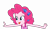 Size: 4000x2307 | Tagged: safe, artist:asrafpie, pinkie pie, equestria girls, equestria girls specials, g4, my little pony equestria girls: better together, my little pony equestria girls: spring breakdown, adorable face, bare shoulders, blue eyes, bust, cute, diapinkes, eyelashes, female, high res, open mouth, open smile, pink hair, simple background, sleeveless, smiling, solo, spread arms, transparent background, vector