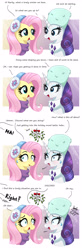 Size: 1980x6050 | Tagged: safe, artist:joakaha, fluttershy, rarity, pegasus, pony, unicorn, g4, 2021, blushing, comic, duo, duo female, female, hat, high res, implied discord, lesbian, mare, mistletoe, open mouth, russian hat, ship:flarity, shipper on deck, shipping, shrunken pupils, signature, sweat, sweatdrop, ushanka