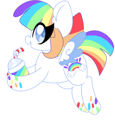 Size: 1280x1373 | Tagged: safe, artist:ladylullabystar, oc, oc:vanilla sprinkles, pegasus, pony, female, mare, milkshake, simple background, solo, transparent background