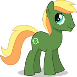 Size: 1753x1759 | Tagged: safe, artist:starcollider, oc, oc only, oc:thatusualguy, earth pony, pony, 2022 community collab, derpibooru community collaboration, .svg available, earth pony oc, full body, looking up, male, shadow, show accurate, simple background, smiling, solo, stallion, standing, svg, tail, transparent background, two toned mane, two toned tail, vector