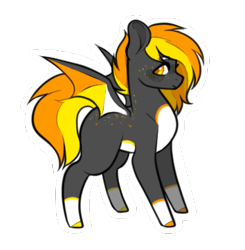 Size: 354x361 | Tagged: safe, artist:cyrinthia, oc, oc:casey, bat pony, pony, female, mare, simple background, solo, transparent background