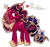 Size: 2525x2376 | Tagged: safe, artist:khimi-chan, oc, oc only, pony, unicorn, ethereal mane, eyelashes, female, galaxy mane, high res, hoof shoes, horn, horn ring, mare, ring, simple background, solo, transparent background, unicorn oc