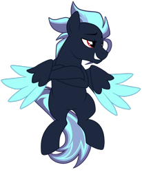 Size: 2224x2696 | Tagged: safe, artist:khimi-chan, oc, oc only, pegasus, pony, crossed arms, eyelashes, flying, high res, male, pegasus oc, simple background, smiling, smirk, stallion, transparent background, wings