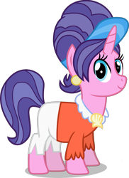Size: 1435x1967 | Tagged: safe, artist:vector-brony, edit, cookie crumbles, earth pony, pony, g4, clothes, ear piercing, earring, female, jewelry, looking at you, mare, piercing, simple background, solo, transparent background, vector