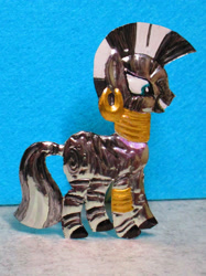 Size: 2018x2692 | Tagged: safe, alternate version, artist:malte279, part of a set, zecora, zebra, g4, craft, embossing, high res, irl, metal foil, photo, relief