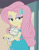 Size: 1323x1704 | Tagged: safe, screencap, fluttershy, dog, human, equestria girls, g4, my little pony equestria girls: better together, outtakes (episode), clothes, collar, cropped, dog collar, dress, female, fluttershy boho dress, hairpin, solo