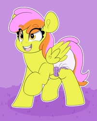 Size: 3221x4000 | Tagged: safe, artist:duckie, oc, earth pony, pony, abdl, adult foal, diaper, diaper fetish, fetish, non-baby in diaper, solo, surprised