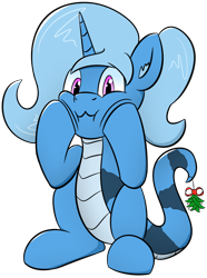 Size: 1200x1617 | Tagged: safe, artist:triksa, oc, oc:triksa, original species, snake, snake pony, 2022 community collab, derpibooru community collaboration, looking at you, not trixie, simple background, sitting, solo, transparent background