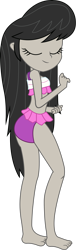 Size: 1280x4223 | Tagged: safe, artist:marcorulezzz, octavia melody, equestria girls, equestria girls specials, g4, i'm on a yacht, my little pony equestria girls: better together, my little pony equestria girls: spring breakdown, ass, barefoot, butt, clothes, eyes closed, feet, huge butt, large butt, simple background, swimsuit, transparent background, treblebutt, vector