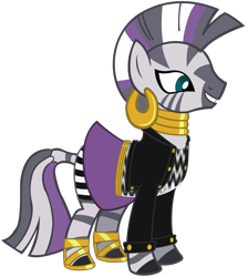 Size: 1605x1788 | Tagged: safe, artist:nascarcatcar, artist:zacatron94, edit, zecora, zebra, g4, clothes, equestria girls outfit, female, grin, ponymania, simple background, smiling, solo, transparent background, vector