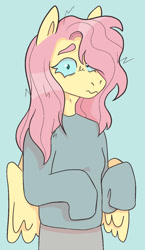 Size: 830x1432 | Tagged: safe, artist:hyperlynx_art, fluttershy, pegasus, anthro, g4, clothes, sweater