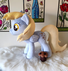 Size: 1280x1338 | Tagged: safe, artist:purplenebulastudios, derpy hooves, pegasus, pony, g4, female, food, irl, mare, muffin, photo, plushie, solo