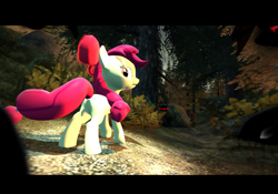 Size: 1366x958 | Tagged: safe, artist:illuminationz, apple bloom, earth pony, pony, story of the blanks, g4, 3d, butt, female, filly, plot, solo