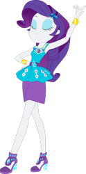Size: 1280x2590 | Tagged: safe, artist:marcorulezzz, rarity, equestria girls, g4, armpits, arms in the air, eyes closed, hands in the air, rarity peplum dress, simple background, sleeveless, solo, transparent background, vector