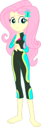 Size: 1280x3891 | Tagged: safe, artist:marcorulezzz, fluttershy, equestria girls, equestria girls specials, g4, my little pony equestria girls: better together, my little pony equestria girls: forgotten friendship, barefoot, clothes, feet, fluttershy's wetsuit, simple background, solo, swimsuit, transparent background, vector, wetsuit
