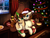 Size: 3509x2650 | Tagged: safe, artist:pridark, oc, oc only, earth pony, pony, unicorn, christmas, christmas tree, chubby, cookie, couch, cuddling, duo, food, frost, hat, high res, holiday, muffin, mug, santa hat, string lights, tree, window, winter