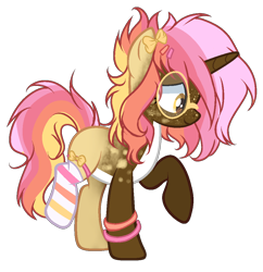 Size: 1004x1036 | Tagged: safe, artist:kyannepopys, oc, oc only, pony, unicorn, base used, bow, bracelet, clothes, female, glasses, hair bow, jewelry, mare, raised hoof, simple background, smiling, socks, solo, striped socks, transparent background