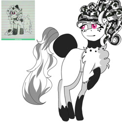 Size: 1500x1500 | Tagged: safe, artist:teonnakatztkgs, oc, oc only, pony, chest fluff, coat markings, duo, female, looking back, mare, raised hoof, smiling, socks (coat markings), traditional art
