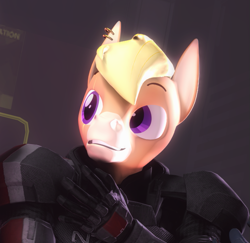 Size: 615x598 | Tagged: safe, artist:artempredator, oc, oc only, oc:nickyequeen, anthro, commissioner:nickyequeen, male, mass effect, n7 armor, profile picture, solo