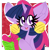 Size: 1280x1280 | Tagged: safe, artist:ladylullabystar, twilight sparkle, pony, g4, :3, blushing, bust, present, solo