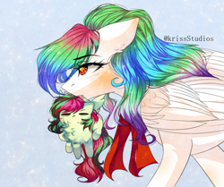 Size: 2992x2500 | Tagged: safe, artist:krissstudios, oc, oc only, pegasus, pony, baby, baby pony, female, high res, mare, mouth hold