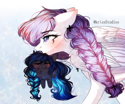 Size: 2992x2500 | Tagged: safe, artist:krissstudios, oc, oc only, pegasus, pony, baby, baby pony, female, high res, mare, mouth hold