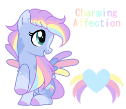 Size: 1920x1662 | Tagged: safe, artist:mint-light, artist:teal-quil, oc, oc:charming affection, pegasus, pony, base used, colored wings, female, mare, multicolored wings, simple background, solo, transparent background, wings