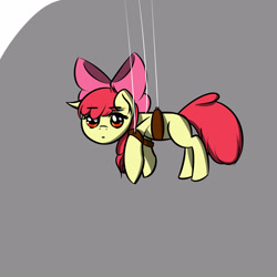 Size: 3000x3000 | Tagged: safe, artist:notten1, apple bloom, earth pony, pony, g4, female, filly, high res, puppet strings, solo, suspended