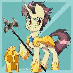 Size: 1200x1200 | Tagged: safe, artist:wutanimations, oc, oc only, pony, unicorn, armor, female, guardsmare, mare, royal guard, royal guard armor, solo