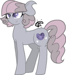 Size: 840x947 | Tagged: safe, artist:gallantserver, oc, oc:quartzite, earth pony, pony, female, magical lesbian spawn, mare, offspring, parent:maud pie, parent:pinkie pie, parents:pinkiemaud, product of incest, simple background, solo, transparent background