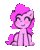 Size: 400x500 | Tagged: safe, artist:zutcha, pinkie pie, earth pony, pony, g4, ^^, animated, blushing, cute, diapinkes, eyes closed, female, full body, gif, loop, mare, pink mane, pink tail, simple background, sitting, smiling, solo, tail, transparent background