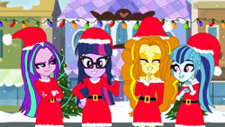 Size: 3200x1800 | Tagged: safe, artist:bigpurplemuppet99, adagio dazzle, aria blaze, sci-twi, sonata dusk, twilight sparkle, equestria girls, g4, the dazzlings