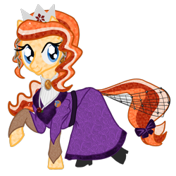 Size: 1218x1212 | Tagged: safe, artist:tentajack, oc, oc only, oc:carnelian charade, crystal pony, pony, accessory, bow, clothes, crystal pony oc, dress, royal quest, simple background, solo, transparent background