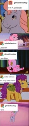 Size: 500x2165 | Tagged: safe, edit, edited screencap, screencap, bon bon (g1), clover (g1), earth pony, pony, g1, my little pony tales, bag, clovebon, cloverbetes, cute, female, g1 adorabon, lesbian, mare, saddle bag, shipping, tumblr