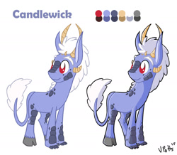 Size: 1544x1349 | Tagged: safe, artist:torusthescribe, oc, oc only, hybrid, duo, horns, interspecies offspring, male, offspring, parent:discord, parent:twilight sparkle, parents:discolight, smiling