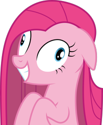 Size: 6000x7275 | Tagged: safe, artist:twilirity, pinkie pie, earth pony, pony, g4, absurd resolution, contemplating insanity, pinkamena diane pie, simple background, solo, transparent background, vector