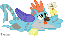 Size: 6872x4000 | Tagged: safe, artist:melisareb, oc, oc only, oc:gavin gallium, griffon, original species, .svg available, absurd resolution, gallium, male, melting, object griffon, periodic table, sign, simple background, solo, transparent background, vector