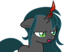 Size: 3508x2848 | Tagged: safe, artist:shootingstarsentry, oc, oc:nightshade (digimonlover101), changepony, hybrid, female, floppy ears, high res, interspecies offspring, offspring, parent:king sombra, parent:queen chrysalis, parents:chrysombra, simple background, solo, transparent background, vector